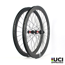 700C Gravel-Optimized-Aero-Shape 46mm depth hand-built carbon road disc wheels - 28mm wide and tubeless compatible